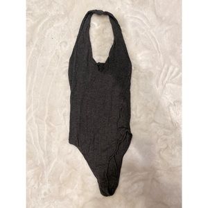 Gray cotton bodysuit